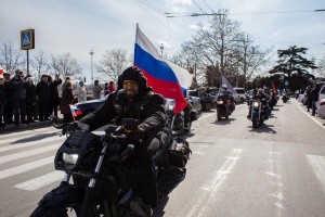 Der Präsident des Motorrad-Clubs 'Nachtwölfe' Alexander Saldostanow alias "Chirurg" - Foto: Getty Images